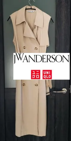 美品 JW ANDERSON ユニクロ ノースリーブ トレンチコート ワンピース