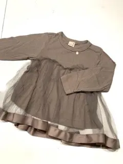 チュールドッキング長袖Tシャツ　90