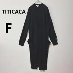 TITICACA チチカカ F ロングカーディガン ブラック 刺繍 エスニック