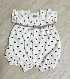 プティマイン petit main ハート柄ロンパース 70cm