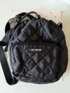 RAY BEAMS キルティングショルダーバッグ ブラック