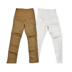 マタニティパンツ ベージュ ホワイト 2点セット　無印良品　マタニティ　妊婦