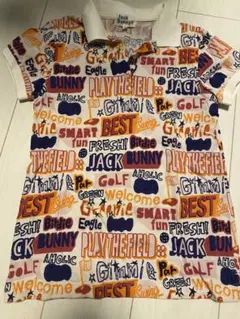 jack bunny!!ポロシャツ 総柄 ピンク