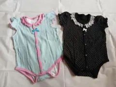 ベビー肌着／ロンパース2点セット ／80サイズ／女の子