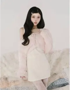 Darich ケーブルニットソーセットミニワンピース