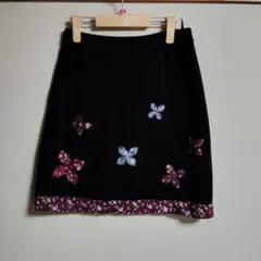 LAURA ASHLEY 刺繍 タイトスカート サイズ13