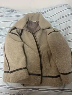 ぽ*ぽ様 ベージュ フリースジャケット ジッパー付き
