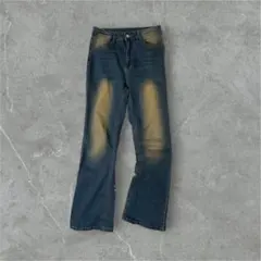 【デザイン最強】ジーンズ　デニム　フレアパンツ M y2k