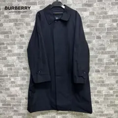 美品　BURBERRY ネイビー ステンカラーコート　羊毛