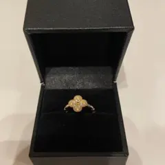 【新品】18金　天然ダイヤ　イエローゴールド　リング　0.15ct K18YG