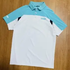 TFW49 ポロシャツ ホワイト ブルー L ゴルフ junhashimoto | Mercari