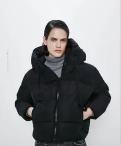 美品　ザラ　ZARA フード付きダウンジャケット