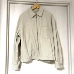 GU ジーユー　アイボリー　コーデュロイジャケット