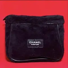 [CHANEL PARFUMS]ノベルティ ムートン風パイル地 もこもこポーチ