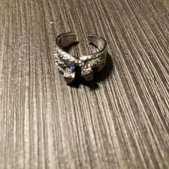 【1892】新品 アメカジ 蛇デザインオープンリング 11号