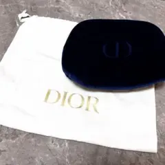 Dior ネイビー ベルベット ポーチ 保存袋付き