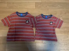ベビー　キッズ　お揃い半袖Tシャツ　ミッキー　ディズニー　120cm 100cm