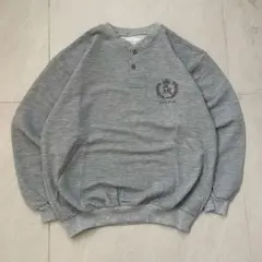 3連休セール✨ヘンリーネックスウェット トレーナーレトロヴィンテージストリート