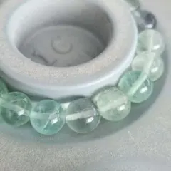 こ*は様 天然石 グリーン フローライト ブレスレット 266d 10mm