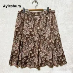 Aylesbury ペイズリー柄 フレアスカート XXL ブラウン レトロのサムネイル
