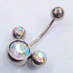ミッキー　へそピアス　シルバー　新品！
