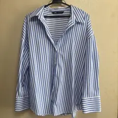 ZARA ボーダーカッターシャツ レディースのサムネイル