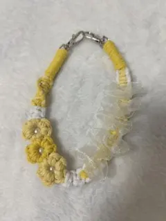 スマホストラップ ハンドメイド マクラメ 黄色 ハンドストラップ