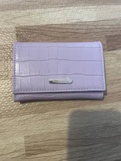 新品　アフタヌーンティー　紫　パープル　クロコダイル型押し 名刺入れ　財布のサムネイル