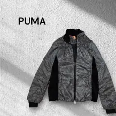 PUMA ゴルフ ジャケット　ジップアップ　千鳥格子　シャーリング&ボア　L