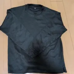 ユニクロ　メンズ　フリースニット　ダークグリーン