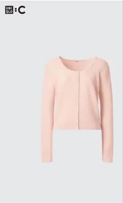 レースラウンドネックショートカーディガン　UNIQLO C