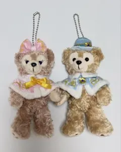 美品‼︎ダッフィー　シェリーメイ　ぬいぐるみキーホルダー　 2点セット　クリスマス