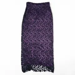 DOUBLE STANDARD CLOTHING 花柄レーススカート タイトのサムネイル