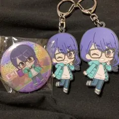 ゆるキャン△ 大垣千明 アクリルキーホルダーセット 紫色の髪のキャラクター