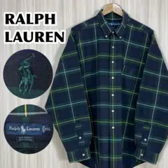 ☆大きいサイズ☆ラルフローレン メガチェック BDシャツ XXL 刺繍ポニー