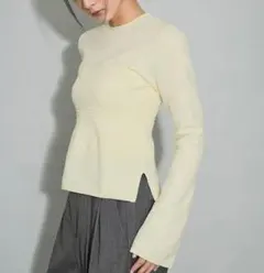 K12257）ADAM ET ROPÉ ビスチェライクパターンニットプルオーバー