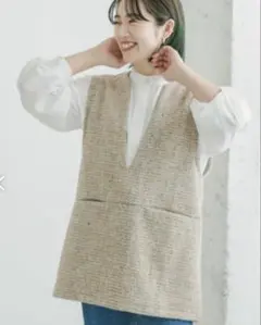 URBAN RESEARCH ITEMS へリンボーンVネックベスト ジレ