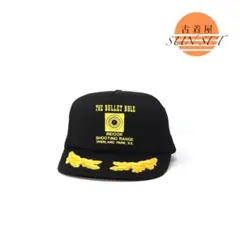 90s ビンテージ メッシュ キャップ 企業 射撃場 プリント ブラック 古着