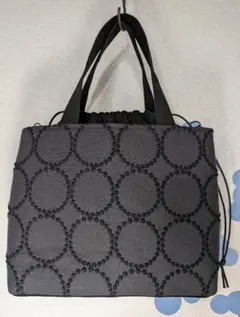ミナペルホネン☆ハンドメイド☆バッグ☆新作タンバリンネイビー☆巾着