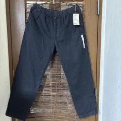 ☆未使用品☆無印良品洗いざらしデニムイージーパンツLブラックのサムネイル