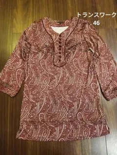 美品♪トランスワーク チュニック ワンピース 46 大きいサイズのサムネイル