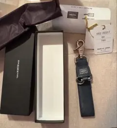 新品・未使用】MaisonMargiela ブラックタグランヤードキーチェーン
