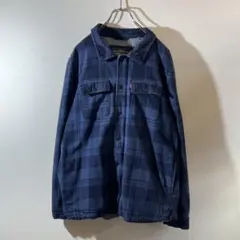 Levi's ネイビーチェック フランネルジャケット サイズL