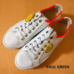 【値下げ】PAUL GREEN ポールグリーン　レザー　ローカットスニーカー