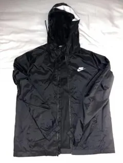 【NIKE／ナイキ ウインドブレーカー／ブラック／M／フードロゴ】
