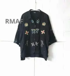 ナイスクラップ　RMAF 刺繍 半袖シャツ ブラックのサムネイル