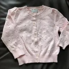 Ralph Lauren ピンク ドット編み カーディガン 24M