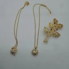 ニナリッチ　NINA RICCI　ゴールドトーン ネックレス　 ブローチ