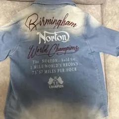 Norton デニムシャツ 刺繍 バックロゴのサムネイル