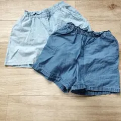 【ユニクロ】120cm ショートパンツ 2枚セット 記名なし 公園着・洗い替えに